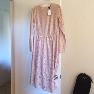 Unworn light pink lace dress