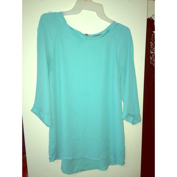 Sheer Turquoise Top