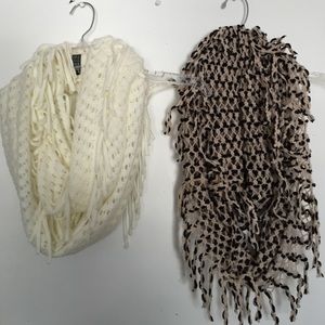Knit infinity scarf bundle