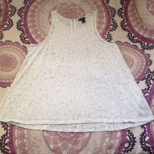 long white with lace detailing blouse :)