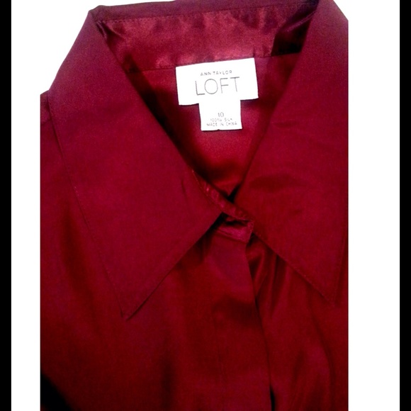 WORK WEEK CHIC Silk Button-down - Picture 2 of 3