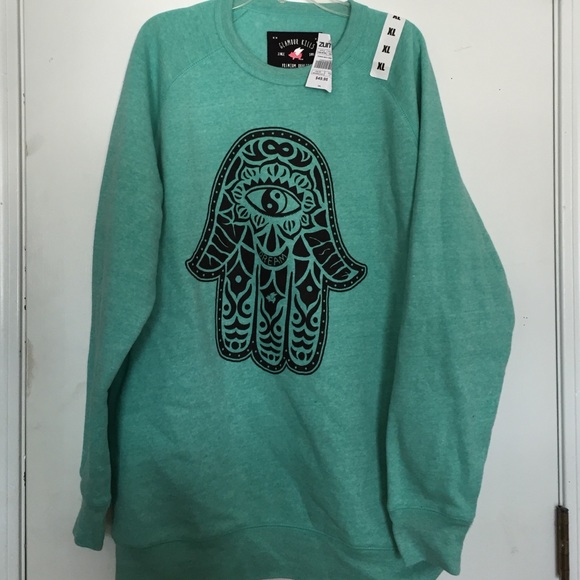 Aqua hamsa crew neck