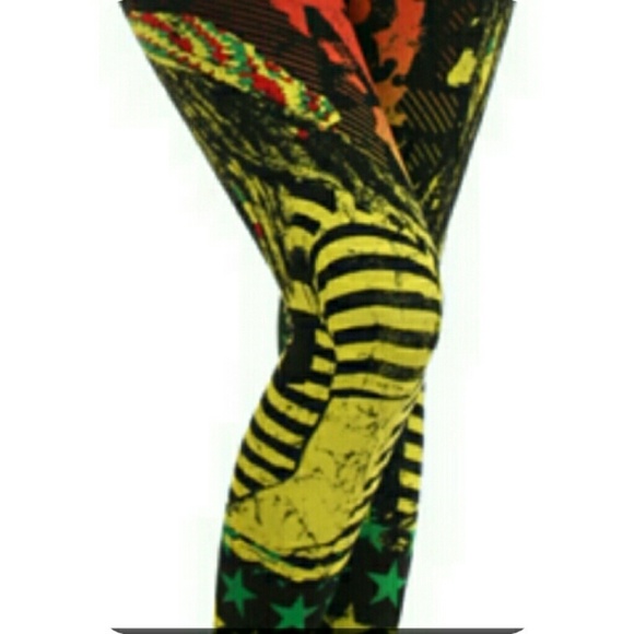 Rasta color leggings
