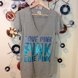 VS Pink sequence t-shirt