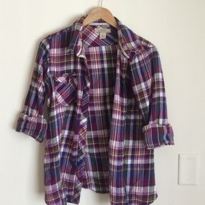 Purple/Navy Plaid Flannel