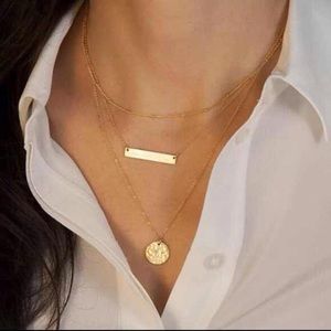 Gold 3 layer necklace