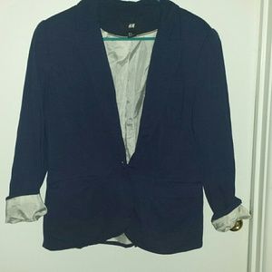 H&m navy blue and pinstripe blazer