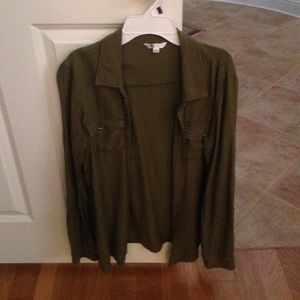 Olive green button up