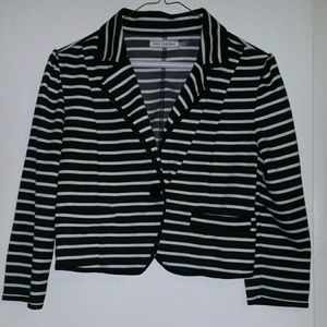 Black and white blazer