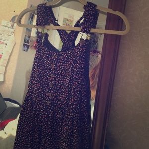 Overall floral dress