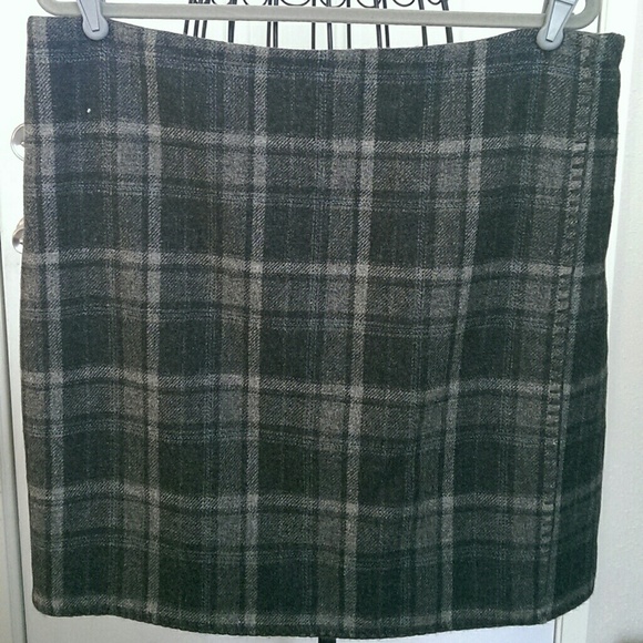 Like New Eddie Bauer Wool Faux Wrap Skirt