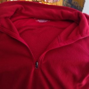 Red fleece over head fleece jacket never worn