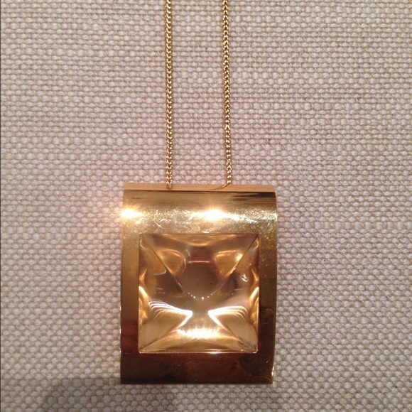 Hermes Circe gold plated crystal pendant