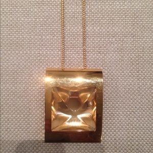 Hermes Circe gold plated crystal pendant