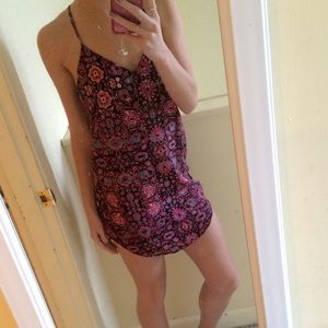 Printed cross back dress