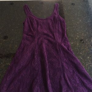 Dark maroon baby doll dress