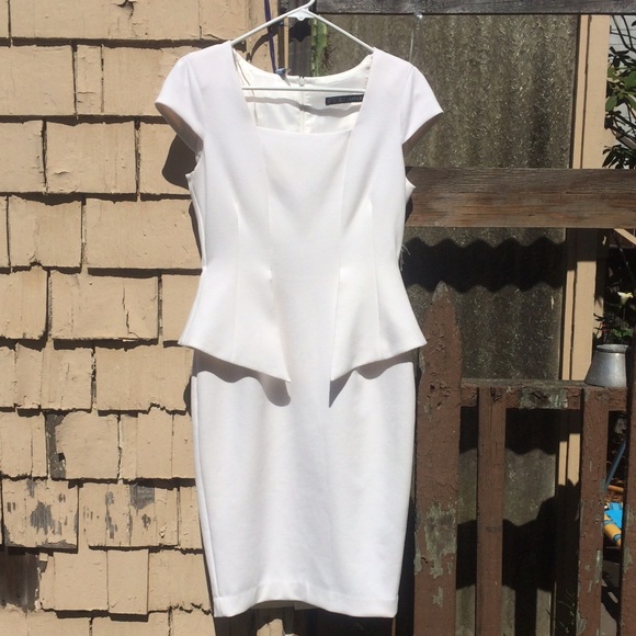 Zara white structured dress - Picture 3 of 4
