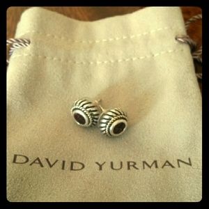 18k two tone Authentic David Yurman Ruby studs