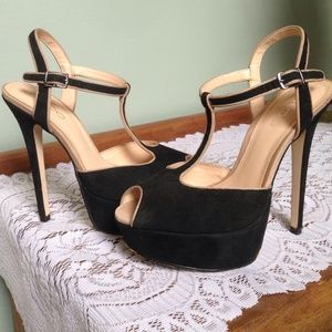 ALDO black strap heels