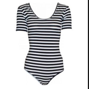 Topshop Striped bodysuit