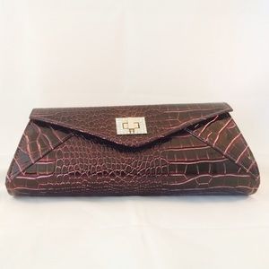 Purple Snakeskin Design Clutch Purple Snakeskin Design Clutch