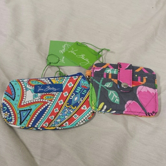 Vera Bradley card holder and change purse bundle