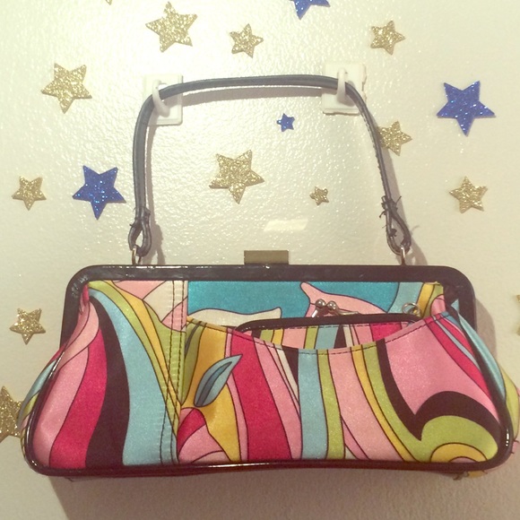 Unique, Colorful Satin Minibag w/ Leather Detail🎀