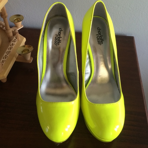 Charlotte Russe neon yellow shoes