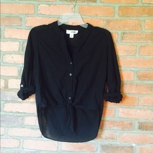 Black button up