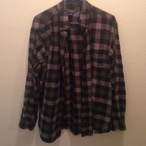 Green gray and black flannel