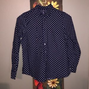 NWOT Lands End button up long sleeve top