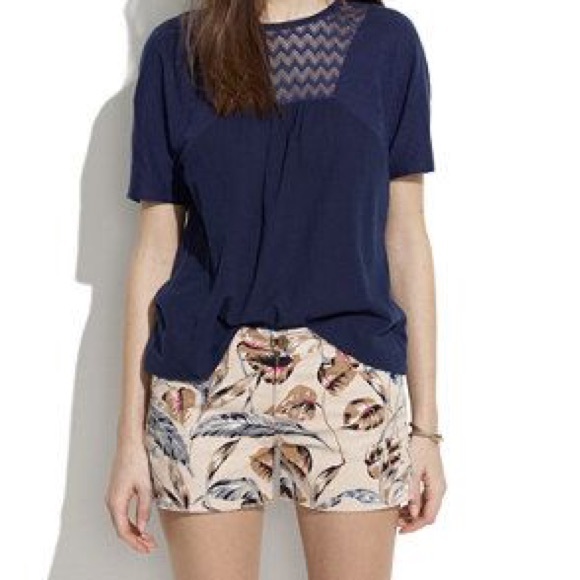 Madewell Pants - Madewell Leaf Denim Shorts