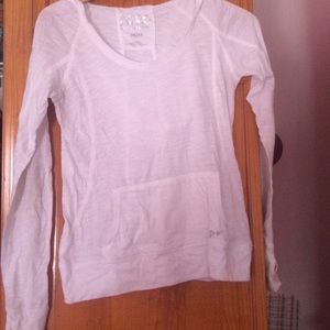 White hoodie with thumb holes