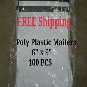 100 NEW bags 6"x9" Poly Plastic Mailers
