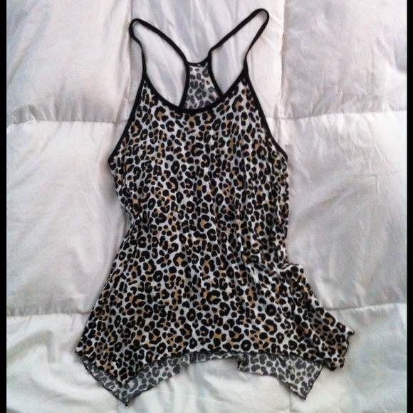 Flowy Cheetah print racer back tank