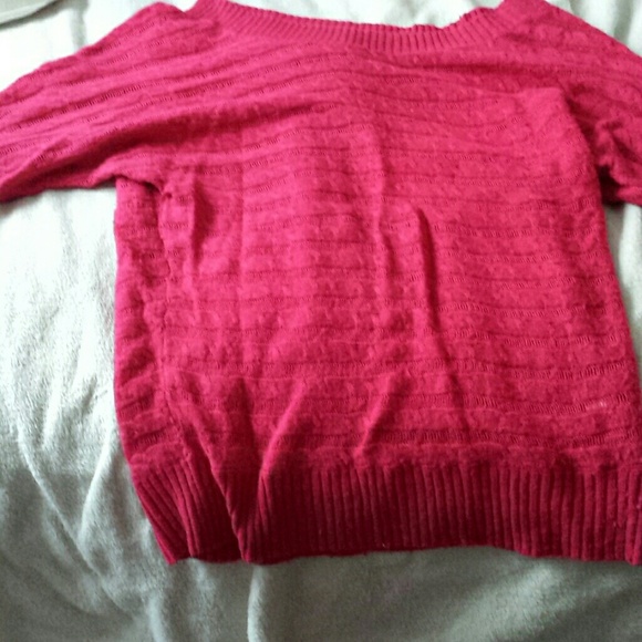 Hot pink off the shoulder shirt
