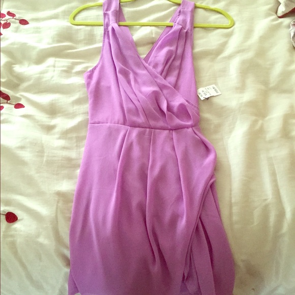 Akira large chiffon purple dress
