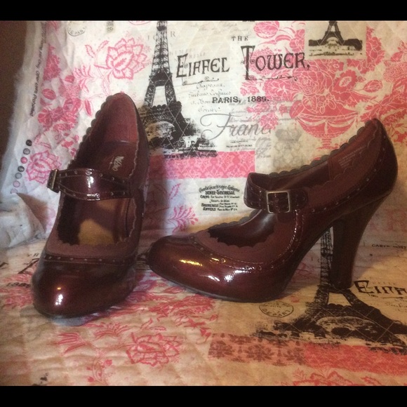 Burgundy pumps