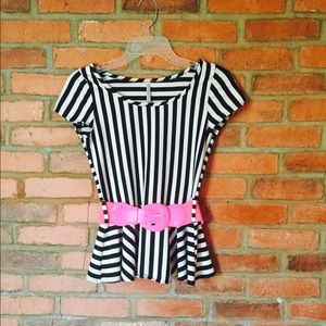 Black and white striped shirt