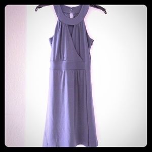 Pewter blue keyhole dress