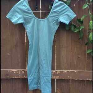 American apparel blue green bodycom dress