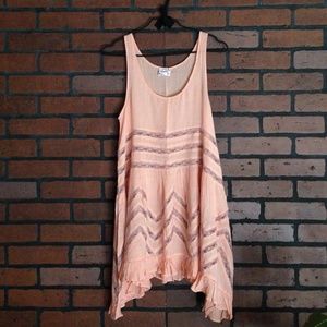 Free People Voile and lace trapeze slip