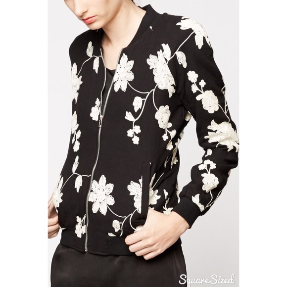 Tulle Outerwear - NWT Floral Bomber Jacket by Tulle