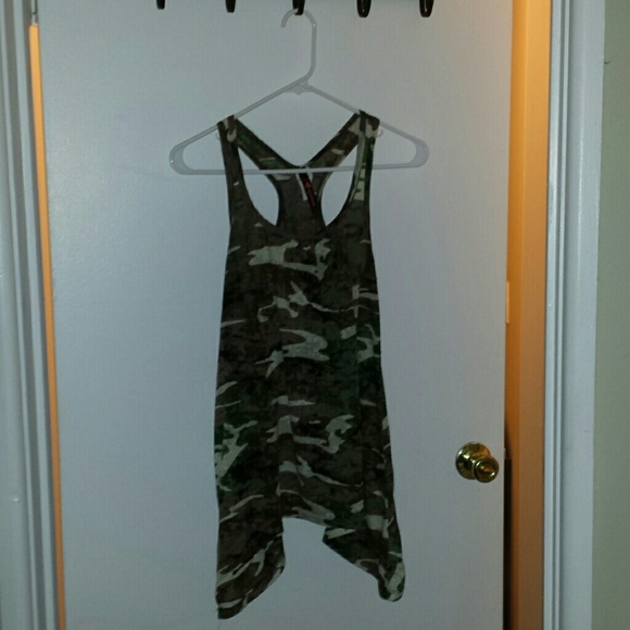 Racer back camouflage tank top