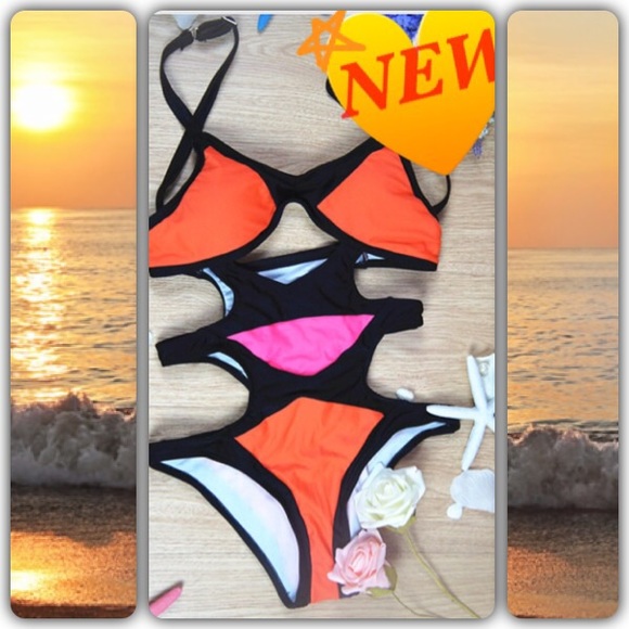 Brand new ⭐️ bandage tricolor monokini