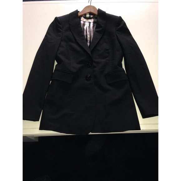 Black Slim Fit Burberry Dressy Coat (blazer)