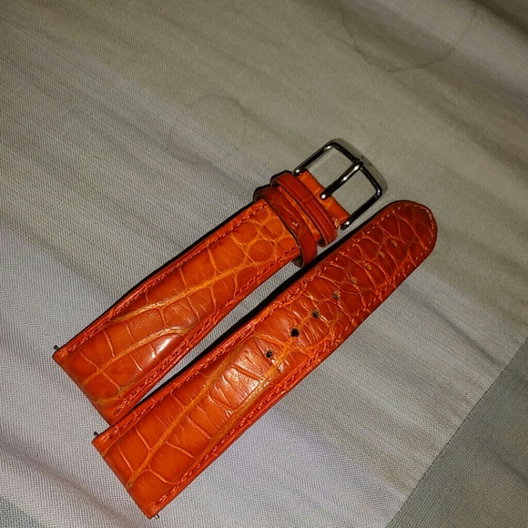 Michele watch band orange