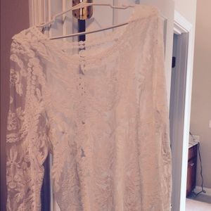 White lace shirt (see thru)