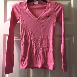 Lacoste pink v-neck