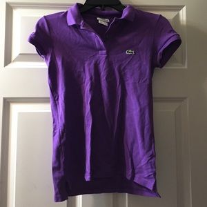Lacoste purple polo